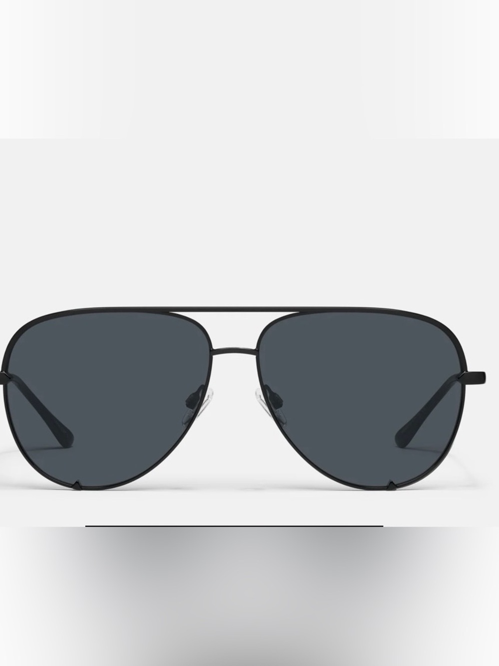 Quay Australia Vivienne Large Aviator Sunglasses in Black